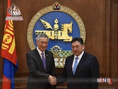 Улсын Их Хурлын дарга М.Энхболдод Бүгд Найрамдах Сингапур Улсын Ерөнхий сайд Ли Хсиен Лүүн бараалхав