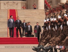 Монгол Улсын Ерөнхийлөгч Х.Баттулгад хүндэтгэл үзүүлэх Цэргийн ёслолын жагсаал боллоо 