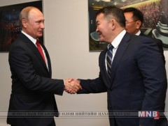 Монгол Улсын Ерөнхийлөгч Х.Баттулга, ОХУ-ын Ерөнхийлөгч Владимир Путин нар уулзлаа