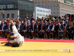 Ерөнхийлөгч Х.Баттулга хоёр улсын жүдогийн тамирчдын нөхөрсөг барилдааныг үзэж сонирхлоо