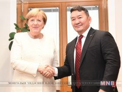Монгол Улсын Ерөнхийлөгч Х.Баттулга ХБНГУ-ын Канцлер Ангела Меркель нар уулзав