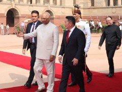 Монгол Улсын Ерөнхийлөгч Х.Баттулгыг БНЭУ-ын Ерөнхийлөгч Рам Натх Ковинд албан ёсоор угтав