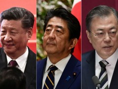 Абэ Шинзо, Мүн Жэ Ин, Ши Жиньпин нар уулзаж байна