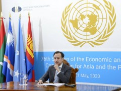 Д.Цогтбаатар сайд НҮБ-ын АНДЭЗНК-ын 75 дугаар чуулганы даргын үүрэгт ажлаа хүлээлгэн өглөө 