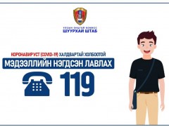 “Ковидын нэгдсэн лавлах 119 төв” ажиллаж эхэллээ