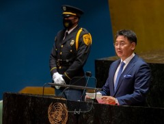 Ерөнхийлөгч У.Хүрэлсүх НҮБ-ын Ерөнхий Ассамблейн 76 дугаар чуулганы Ерөнхий санал шүүмжлэлд үг хэл..