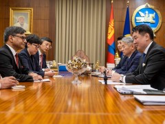 Ерөнхийлөгч У.Хүрэлсүх БНЭУ-ын Үндэсний аюулгүй байдал хариуцсан орлогч зөвлөх Викрам Мисриг хүлээ..