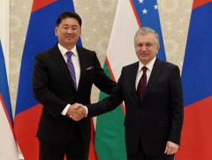 Ерөнхийлөгч У.Хүрэлсүх Бүгд Найрамдах Узбекистан Улсын Ерөнхийлөгч Ш.Мирзиёев-тэй уулзав