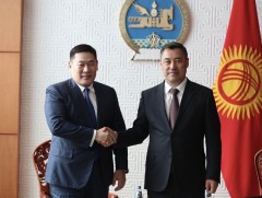 Ерөнхий сайд Л.Оюун-Эрдэнэ Бүгд Найрамдах Киргиз Улс НКУ-ын Ерөнхийлөгч С.Жапаровт бараалхав