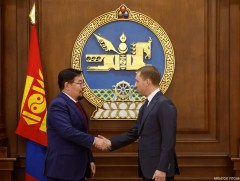 УИХ-ын дарга Г.Занданшатар ОХУ-ын Экологи, байгалийн нөөцийн сайд А.А.Козлов тэргүүтэй төлөөлөгчди..