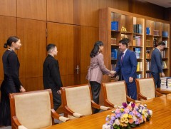 Ерөнхийлөгч У.Хүрэлсүх 3х3 сагсан бөмбөгийн үндэсний шигшээ багийн тамирчдад баяр хүргэлээ