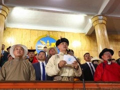 Монгол Улсын Ерөнхийлөгч У.Хүрэлсүх Үндэсний их баяр наадмыг хааж үг хэллээ