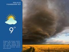 ЦАГ АГААР: Улаанбаатарт өдөртөө 9 хэм дулаан