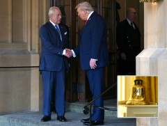 Чарльз III АНУ-д айлчилж, Трампт Дэлхийн II дайны үеийн шумбагчийн хонх бэлэглэв