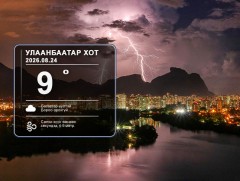 ЦАГ АГААР: Улаанбаатарт шөнөдөө 9 хэм дулаан 