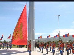Монгол Улсын Ерөнхийлөгч У.Хүрэлсүх Монгол Улсын төрийн далбааг өнө мөнхөд мандуулах ёслолын ажилл..