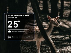 ЦАГ АГААР: Улаанбаатарт өдөртөө 25 хэм дулаан